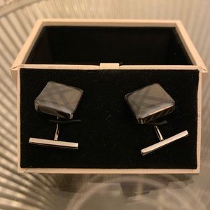 Burberry Plaid Square Grey Cufflinks